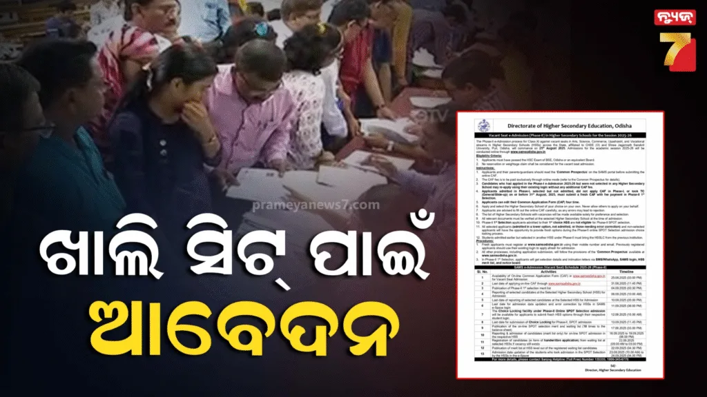 +୨-ଦ୍ୱିତୀୟ-ପର୍ଯ୍ୟାୟ-ନାମଲେଖା-ପାଇଁ-ବିଜ୍ଞପ୍ତି-ପ୍ରକାଶ,-୨୫ରୁ-ସପ୍ତାହେ-ଯାଏଁ-ଚାଲିବ-ଆବେଦନ