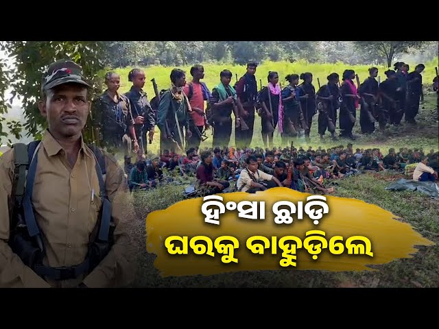 ଜଙ୍ଗଲ-ଓ-ବନ୍ଧୁକ-ଛାଡ଼ି-ମୁଖ୍ୟ-ଧାରାକୁ-ଫେରିଲେ-ବହୁ-ବଡ଼-ମାଓ-ନେତାଙ୍କ-ସହ-୨୦୮-ନକ୍ସଲ-||-knews-odisha