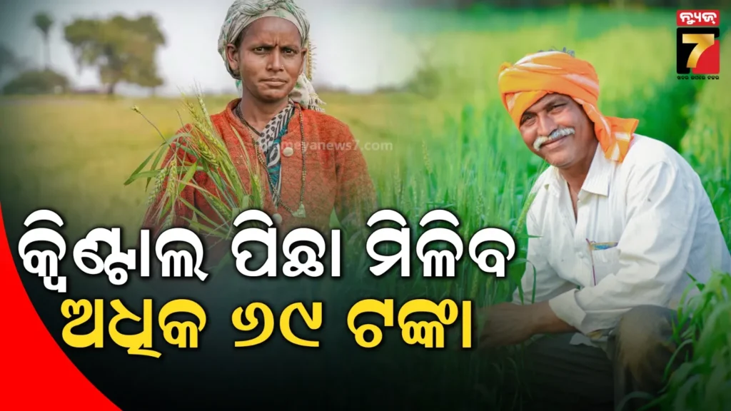 ଚାଷୀଙ୍କ-ପାଇଁ-ଖୁସି-ଖବର-:-ଏଣିକି-କ୍ୱିଣ୍ଟାଲ-ପିଛା-ଏମ୍‌ଏସ୍‌ପି-୩୧୦୦-ବଦଳରେ-ମିଳିବ-୩୧୬୯-ଟଙ୍କା