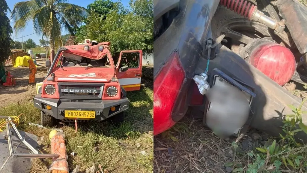 ଅଜିତ-ପାୱରାଙ୍କ-କାରକେଡର-ଗାଡ଼ି-ଦୁର୍ଘଟଣାର-ଶିକାର,-୪-ପଥଚାରୀ-ଆହତ