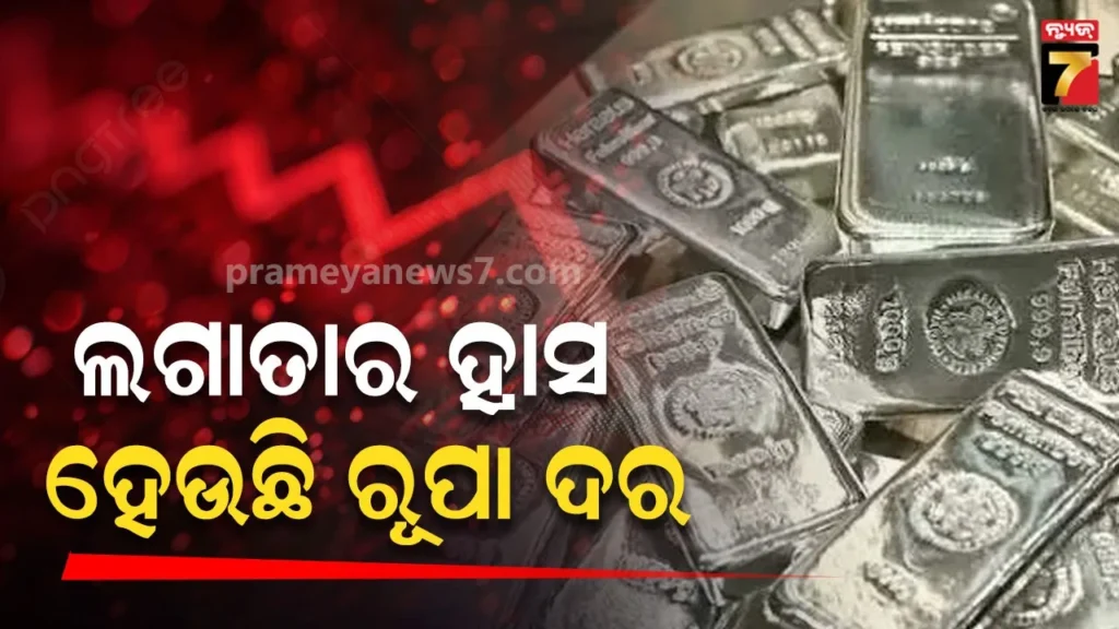 ରୂପା-ମୂଲ୍ୟରେ-ବଡ଼-ଧରଣ-ହ୍ରାସ,-ବଜାରରେ-ହଇଚଇ