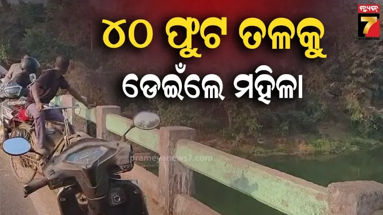 ପୋଲ-ଉପରୁ-ଡେଇଁ-ପଡିଲେ-ମହିଳା,-ଉଦ୍ଧାର-କଲେ-ମାଛ-ଧରାଳି
