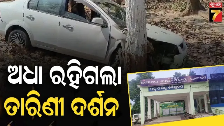 ଭାରସାମ୍ୟ-ହରାଇ-ଗଛରେ-ପିଟିହେଲା-କାର୍-:-ଜଣେ-ମୃତ,-୫-ଗୁରୁତର