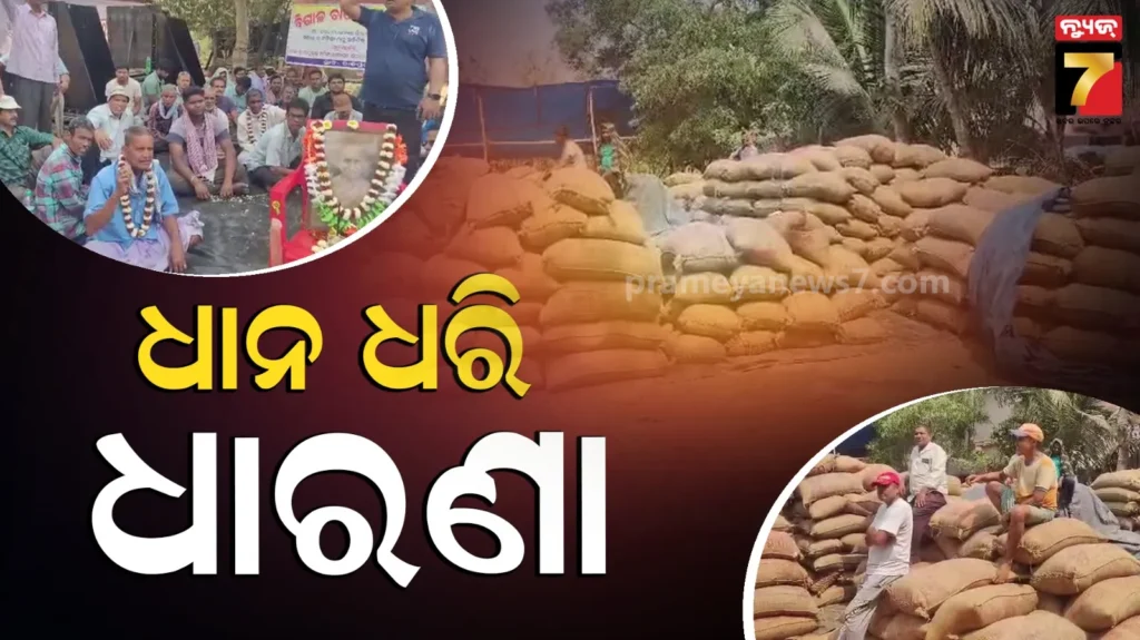 ଧାନ-ପାଇଁ-ଧାରଣା,-ରାସ୍ତାରେ-ବସି-ନ୍ୟାୟ-ମାଗୁଛି-ଚଷା-ପୁଅ